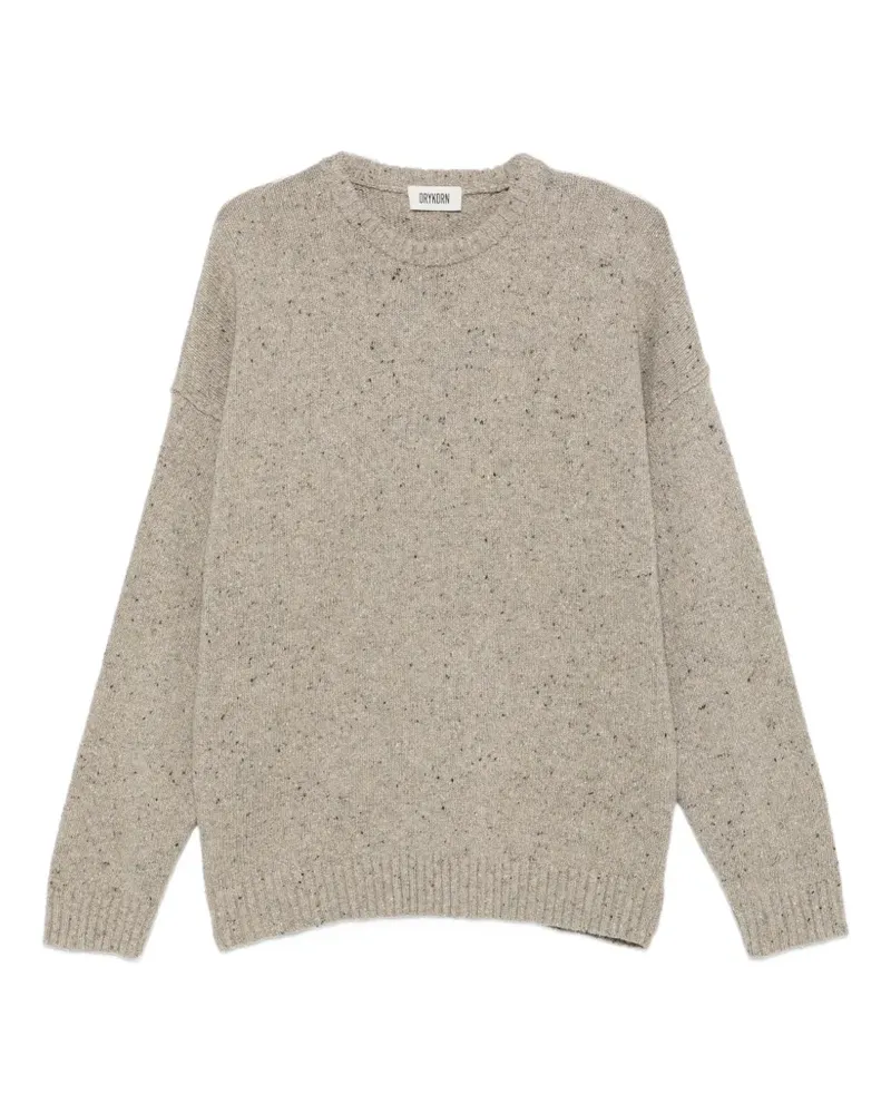 Drykorn flecked drop-shoulder sweater - Nude Nude