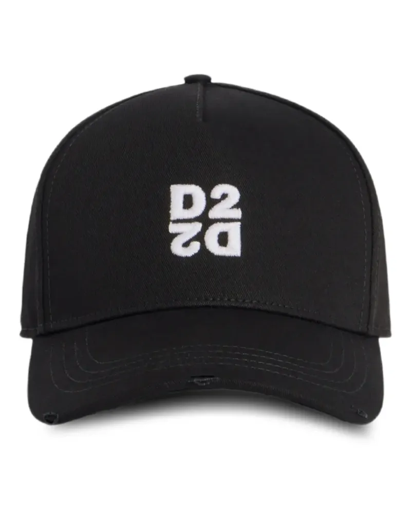 Dsquared2 Baseballkappe mit Logo-Stickerei - Schwarz Schwarz