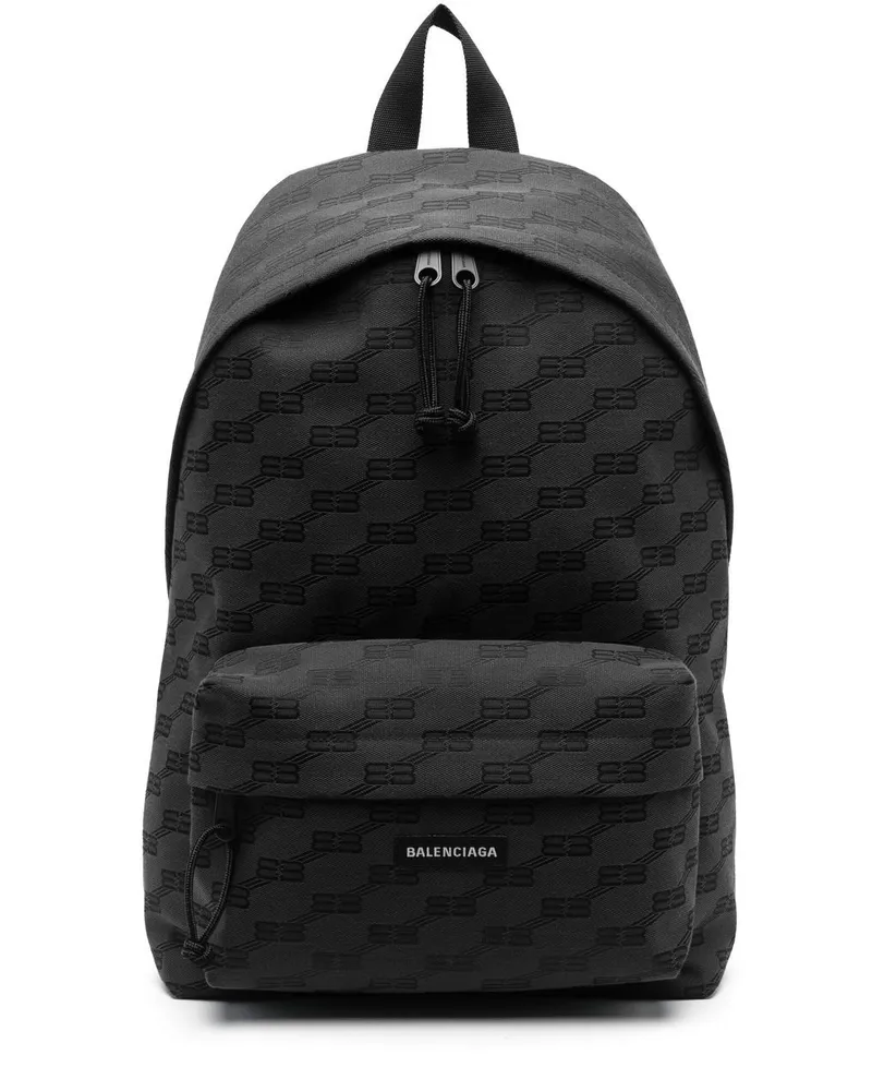 Balenciaga Rucksack mit BB-Muster - Schwarz Schwarz