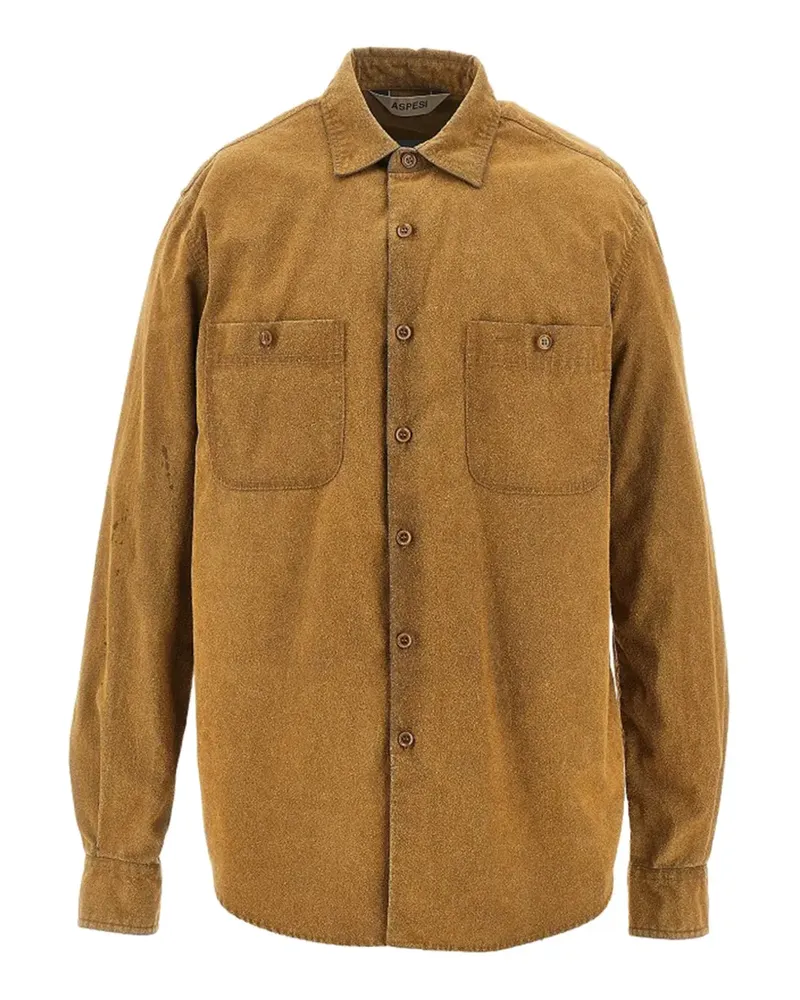 ASPESI suede shirt - Braun Braun
