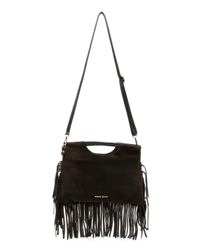MARC ELLIS Cameliacm fringe-trim leather tote bag - Braun Braun
