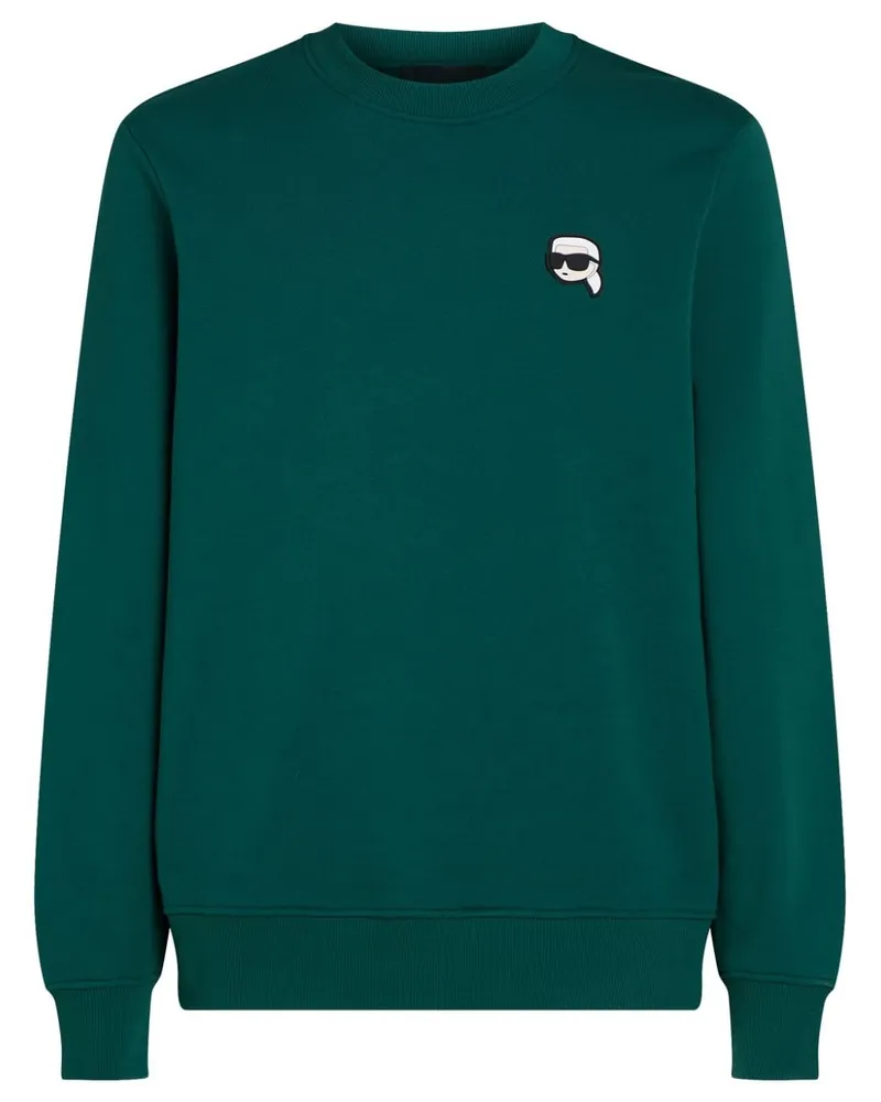 Karl Lagerfeld Sweatshirt mit Ikon-Patch - Grün Grün