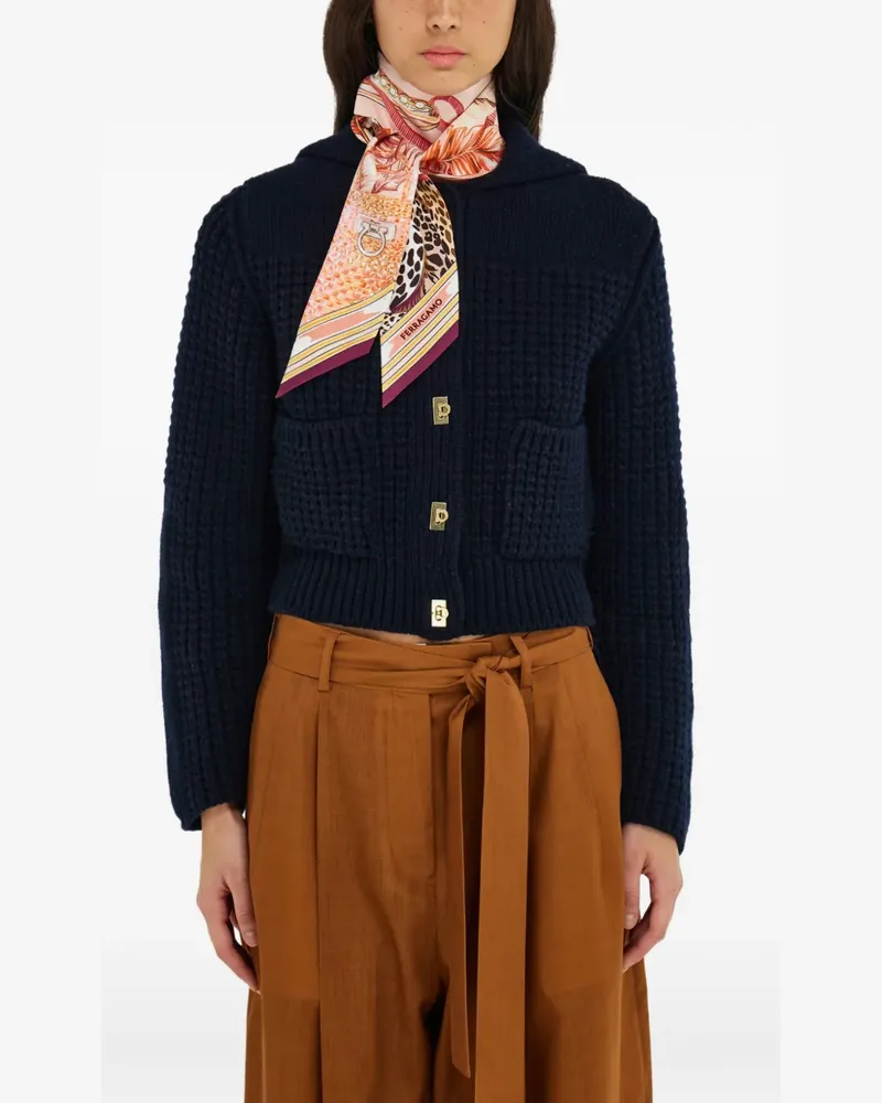 Ferragamo Seidenschal mit Felini-Print - Orange Orange