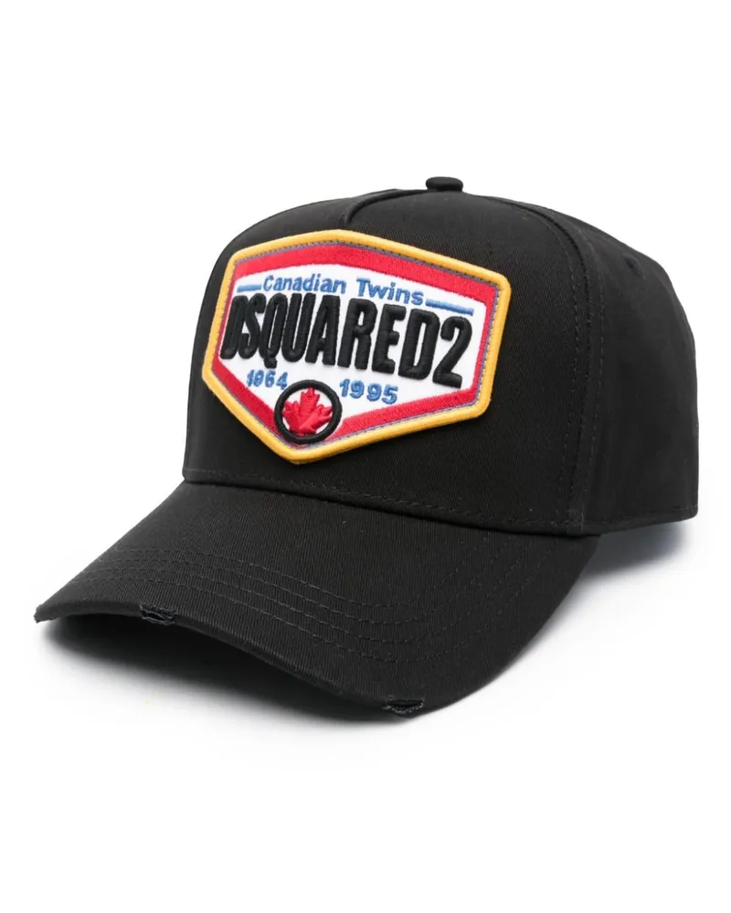 Dsquared2 Baseballkappe mit Logo-Stickerei - Schwarz Schwarz
