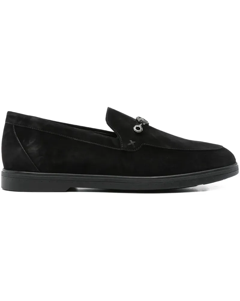 Stefano Ricci Loafer mit Kettendetail - Schwarz Schwarz