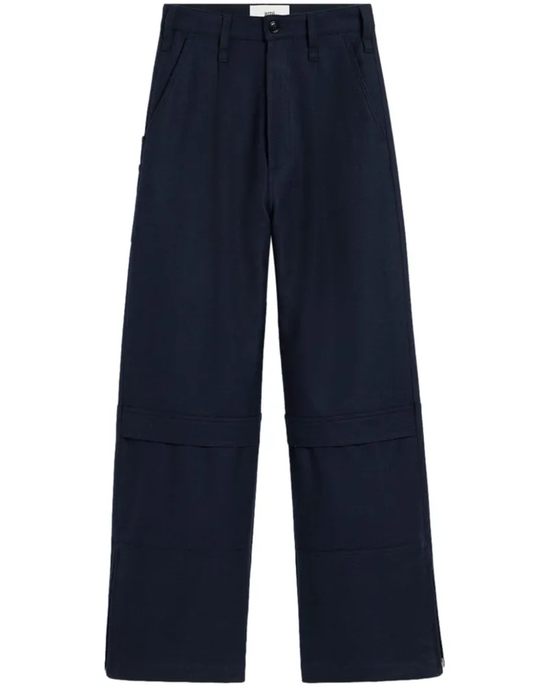 AMI Paris Cargohose aus Wolle - Blau Blau