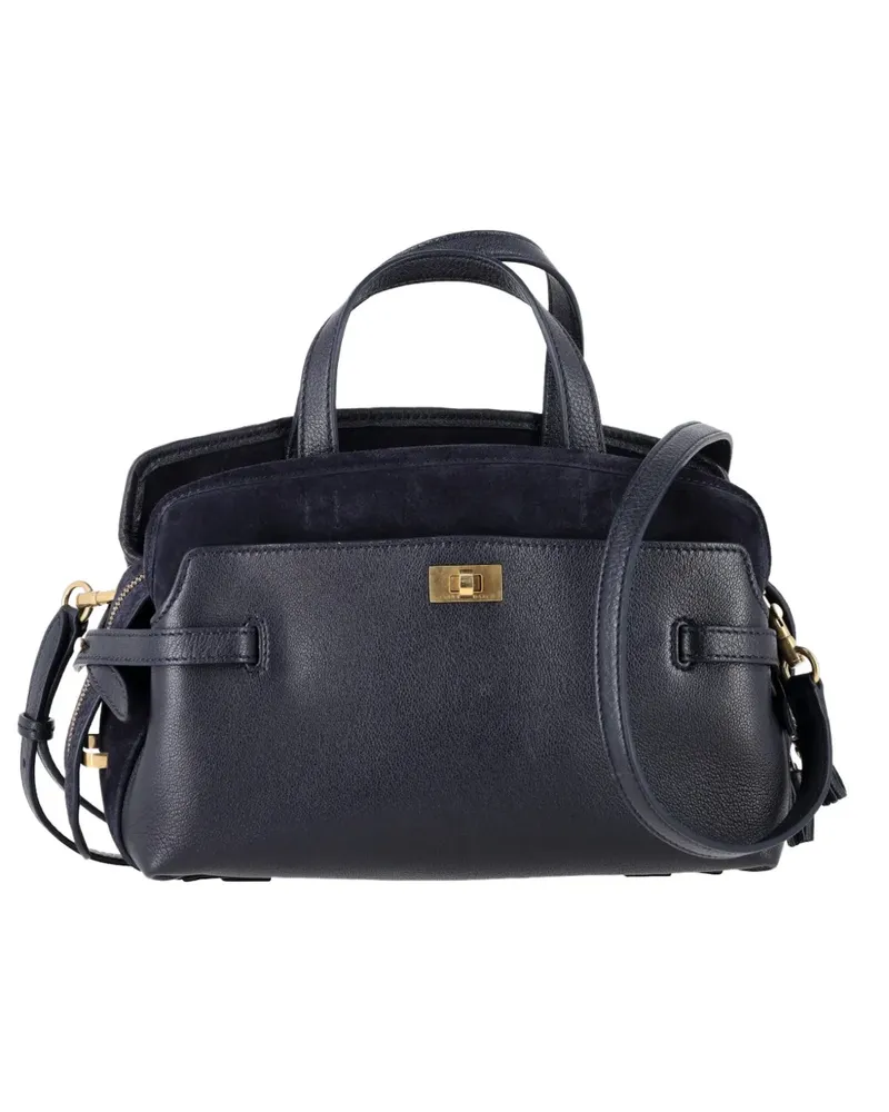 Anya Hindmarch small Wilson leather tote bag - Blau Blau