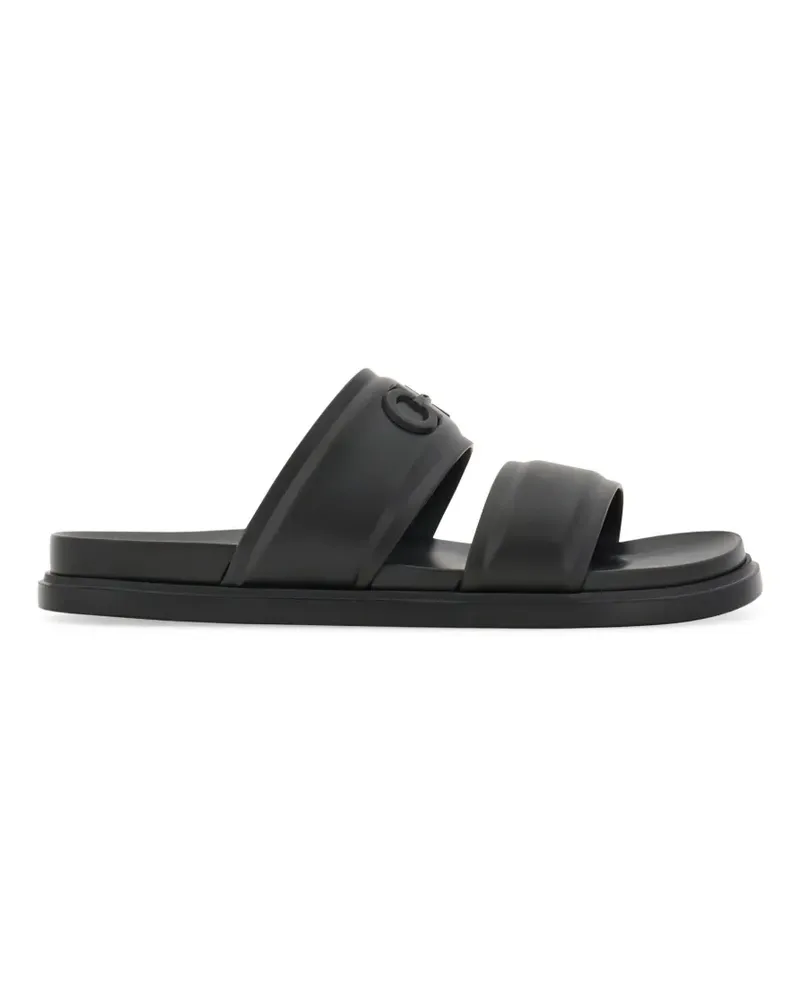 Ferragamo Gancini ornament slides - Schwarz Schwarz