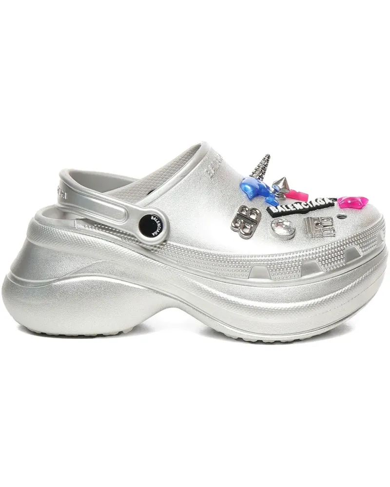 Balenciaga x Crocs Plateau-Mules - Silber Silber