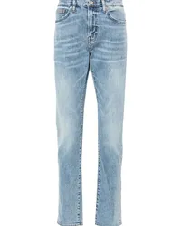 Frame Denim Halbhohe Slim-Fit-Jeans Blau