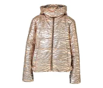 Kapuzenjacke mit Zebramuster - Gold