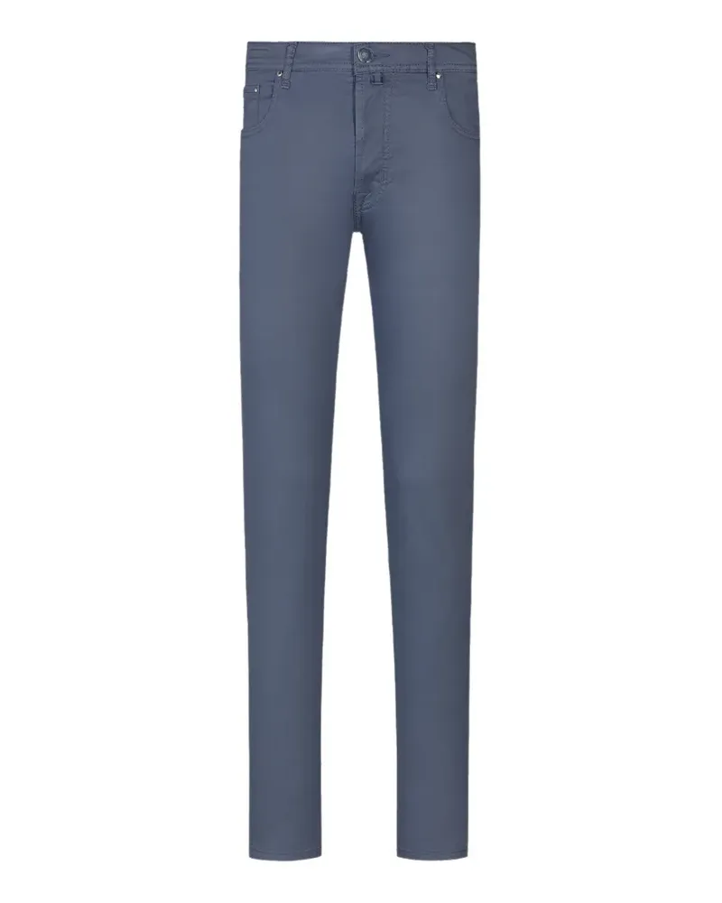 Jacob Cohën Slim-Fit-Hose mit Logo-Patch - Blau Blau