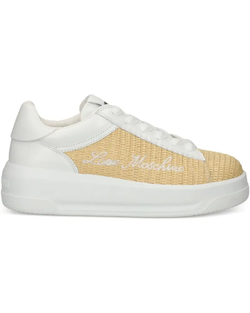 Moschino Sneakers mit Logo-Stickerei - Nude Nude