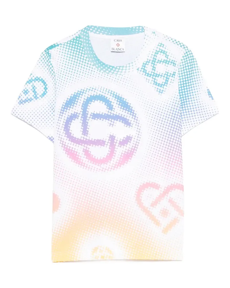 Casablanca Paris Halftone-logo T-shirt - Weiß Weiß