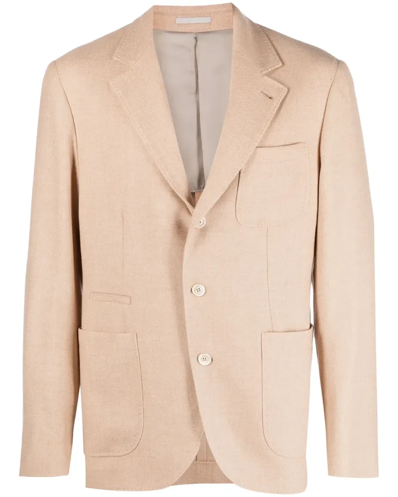 Brunello Cucinelli Sakko mit fallendem Revers - Nude Nude