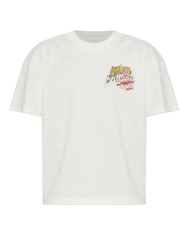 AllSaints Roque T-Shirt mit grafischem Print - Weiß Weiß