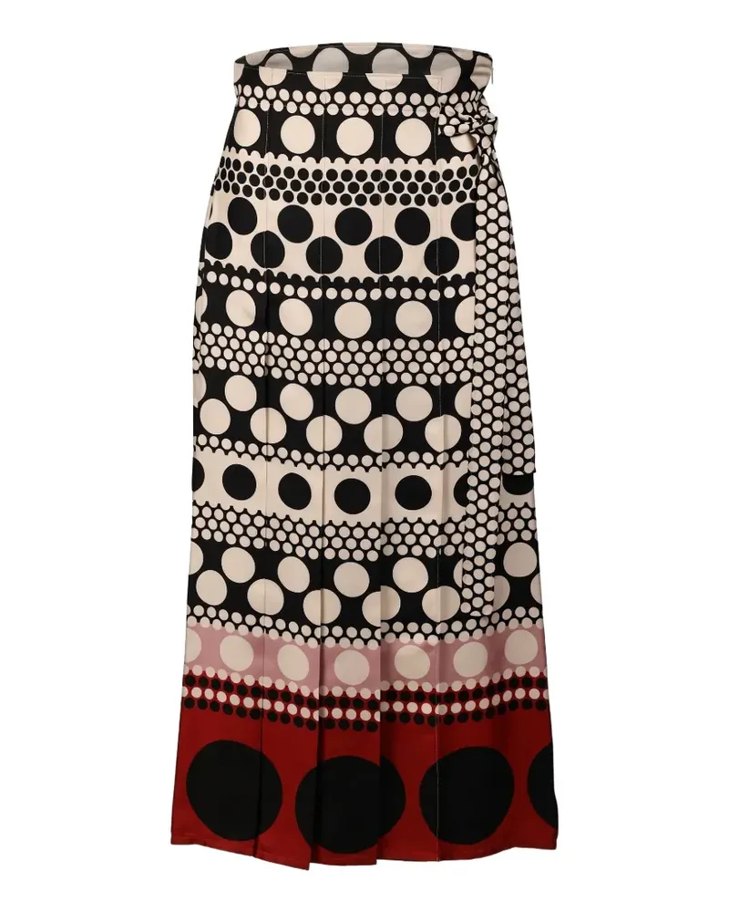 Valentino Garavani Gepunkteter Midirock - Nude Nude
