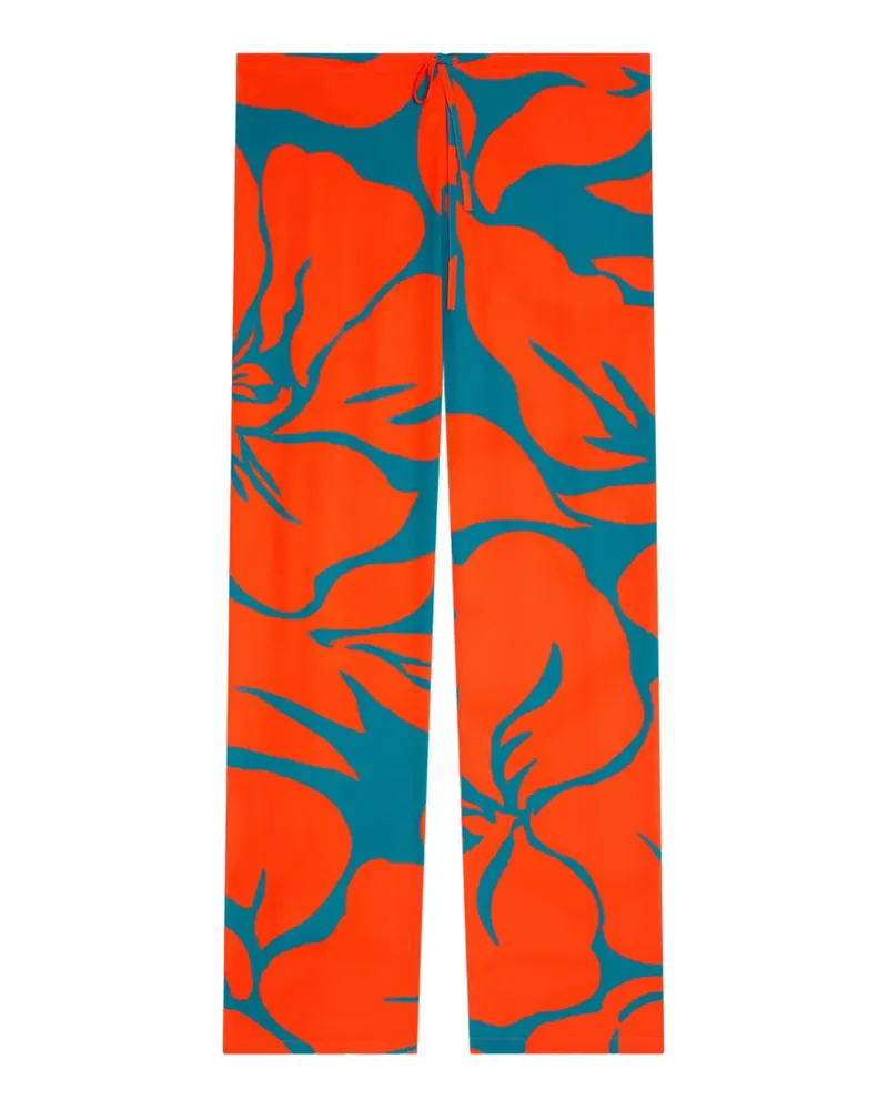 Dries van Noten Hose mit Blumen-Print - Orange Orange