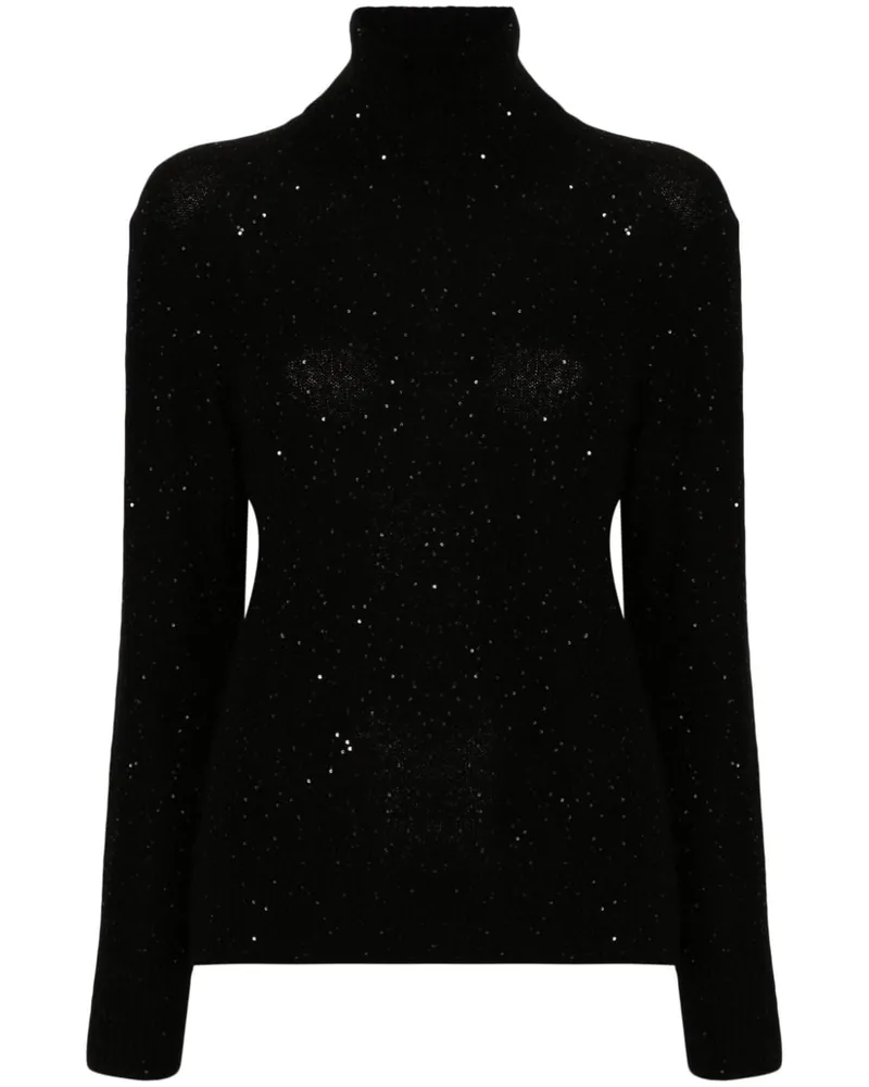 Fabiana Filippi Pullover mit Pailletten - Schwarz Schwarz