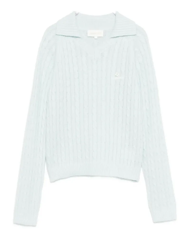 SHUSHU/TONG cable-knit top - Blau Blau