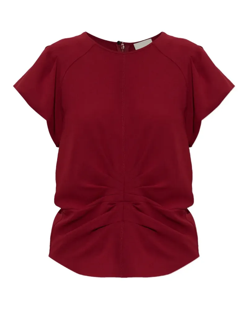 Isabel Marant Tullya Bluse mit gerafftem Bund - Rot Rot