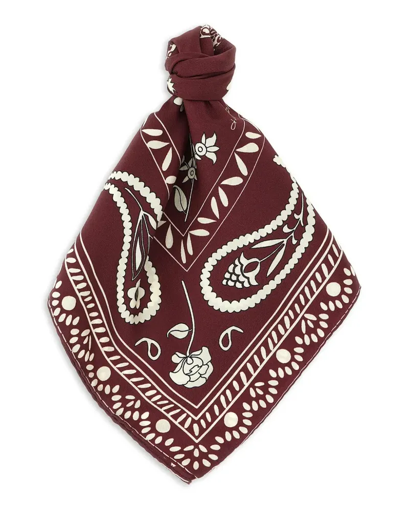 Alberto Biani Gemusterter Seidenschal - Rot Rot