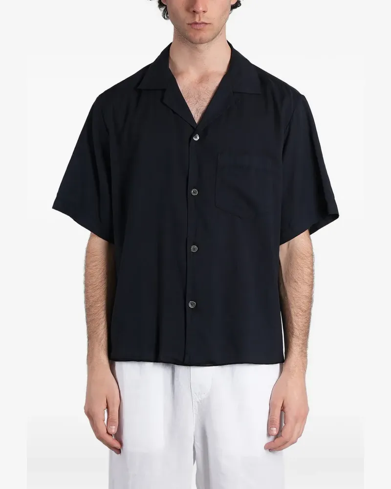 ASPESI Bowling short-sleeve camp-collar shirt - Blau Blau
