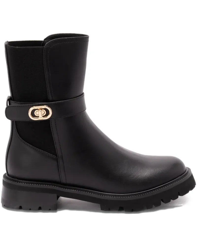 Twin-Set Stiefel mit Schnalle - Schwarz Schwarz