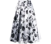 Rock mit Print - Silber
