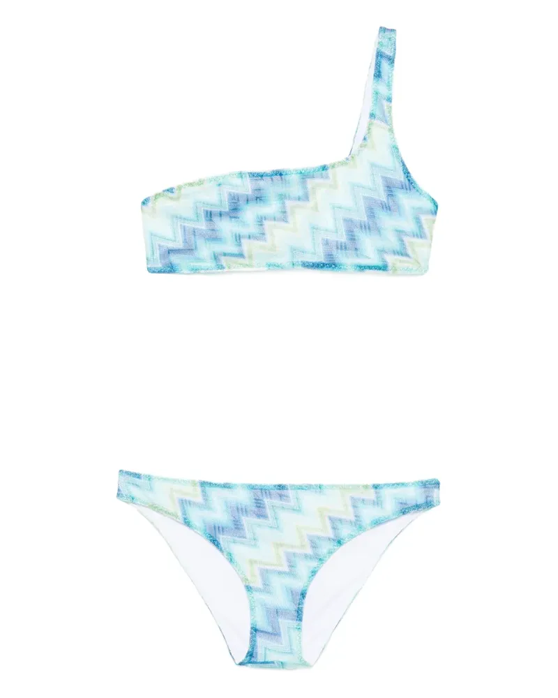 Missoni One-Shoulder-Bikini - Blau Blau