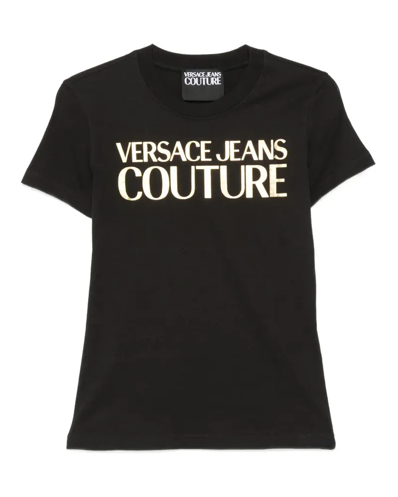 Versace Jeans T-Shirt mit Logo-Print - Schwarz Schwarz