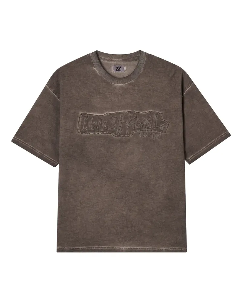 Izzue T-Shirt mit Logo-Stickerei - Braun Braun