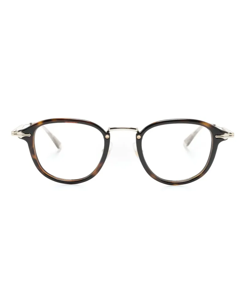 Montblanc Runde Brille in Schildpattoptik - Braun Braun
