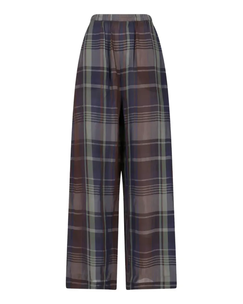 FRANKIE Shop Baxter sheer tartan track pants - Blau Blau