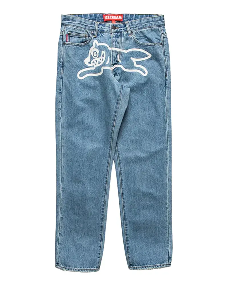 ICECREAM Running Dog arrow graphic-print jeans - Blau Blau