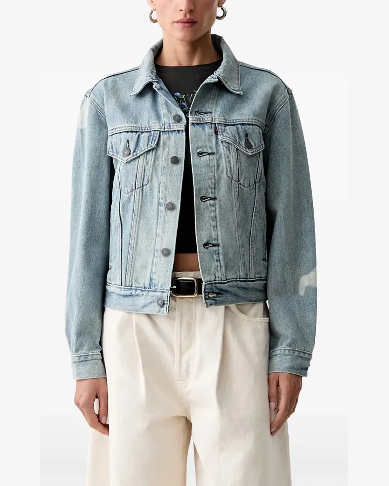 Levi's Jeansjacke mit grafischem Patch - Blau Blau