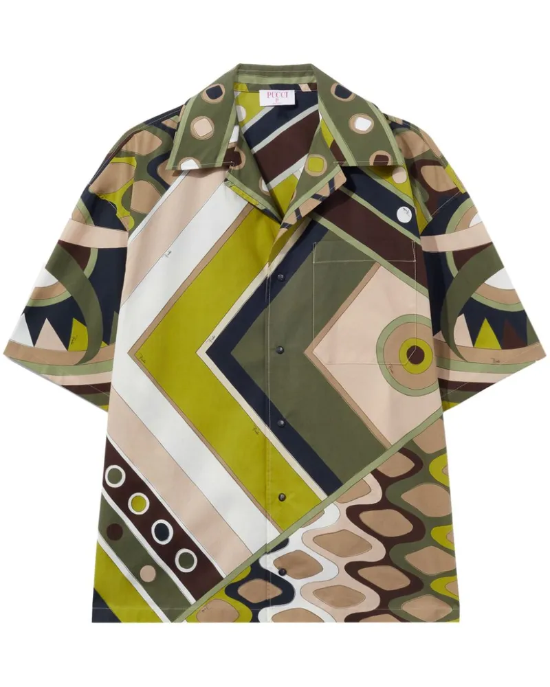 Emilio Pucci Bowlinghemd mit Vivara-Print - Grün Grün