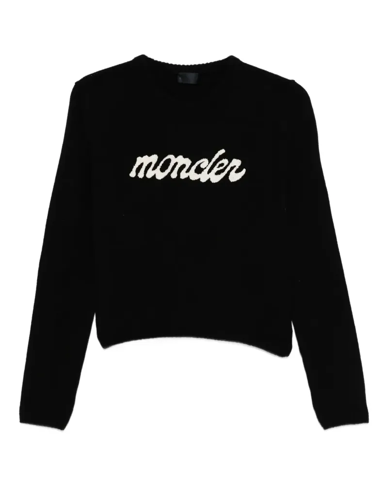 Moncler Pullover mit Logo-Stickerei - Schwarz Schwarz