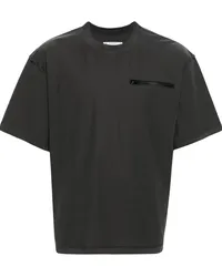 Sacai T-Shirt mit Brusttasche Grau