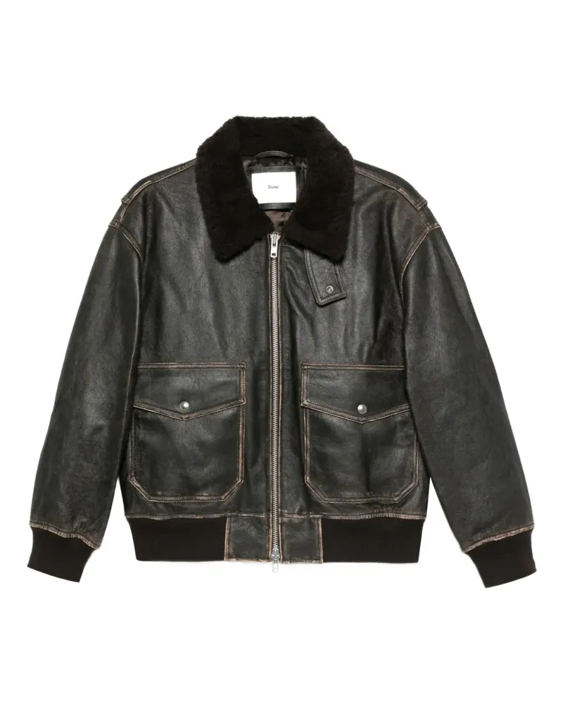 Dunst GIUBBOTTO PELLE BIKER - BRUSHED BROWN - - W2 W2