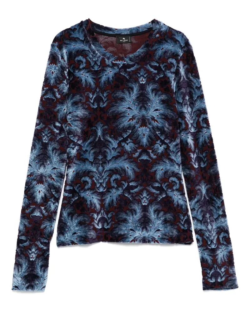 Etro Oberteil mit Rundhalsausschnitt - Blau Blau