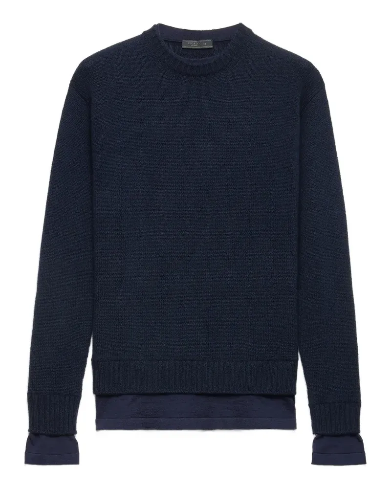 Prada Kaschmirpullover mit rundem Ausschnitt - Blau Blau