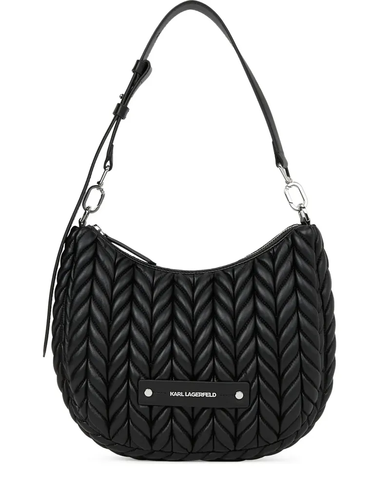 Karl Lagerfeld Kleine K/Weave Tote Bag - Schwarz Schwarz