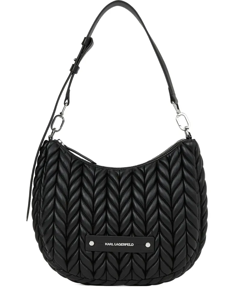 Karl Lagerfeld Kleine K/Weave Tote Bag - Schwarz Schwarz