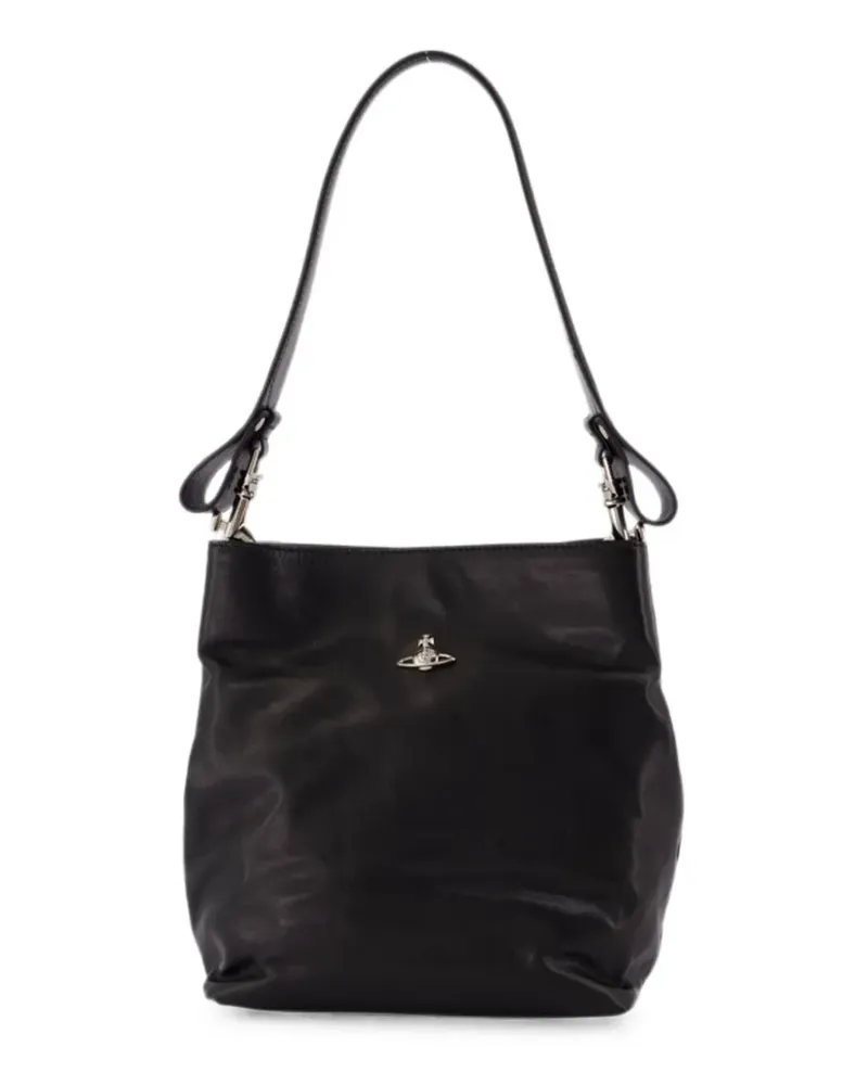 Vivienne Westwood small Lottie leather shoulder bag - Schwarz Schwarz