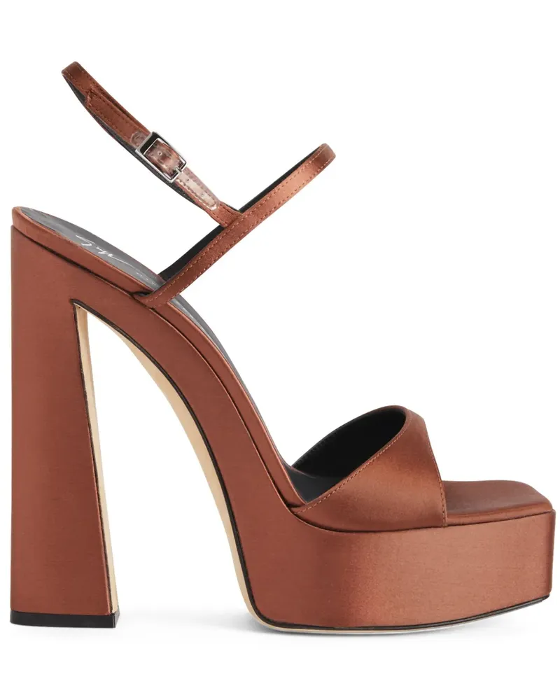 Giuseppe Zanotti Sylvy Satin-Sandalen - Braun Braun