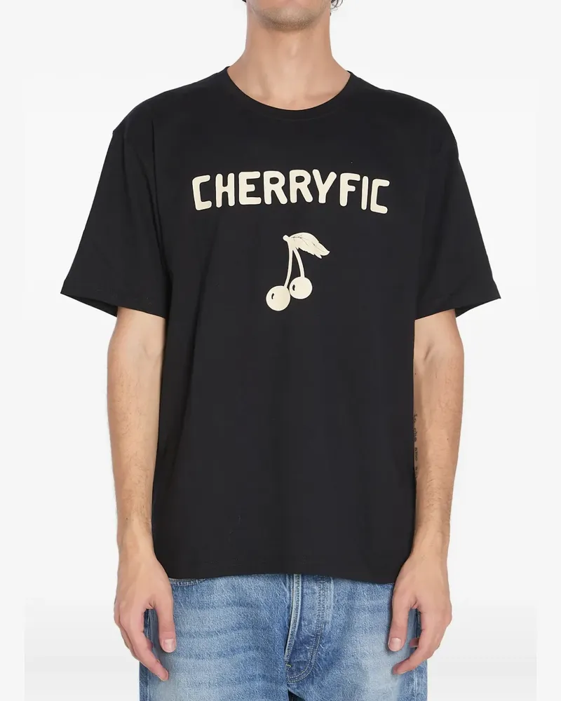 Valentino Garavani T-Shirt mit Cherryfic-Print - Schwarz Schwarz