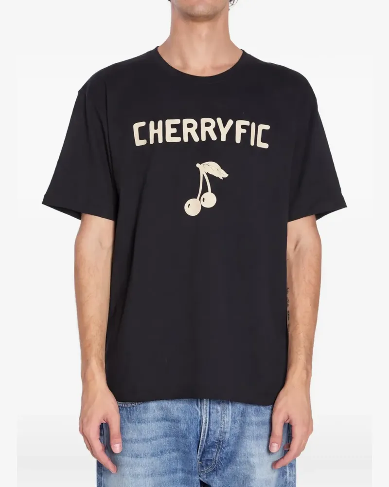 Valentino Garavani T-Shirt mit Kirschen-Print - Schwarz Schwarz
