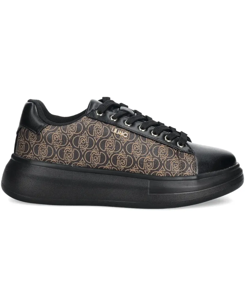 Liu Jo logo-print sneakers - Schwarz Schwarz