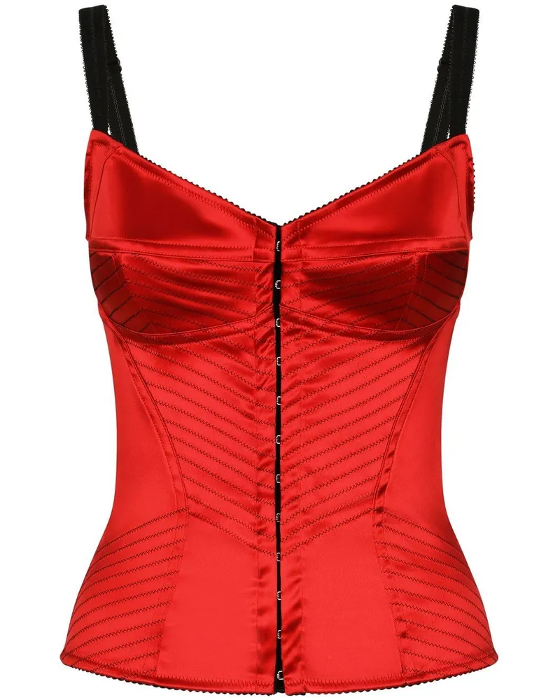 Dolce & Gabbana Korsett-Top mit Ziernähten - Rot Rot
